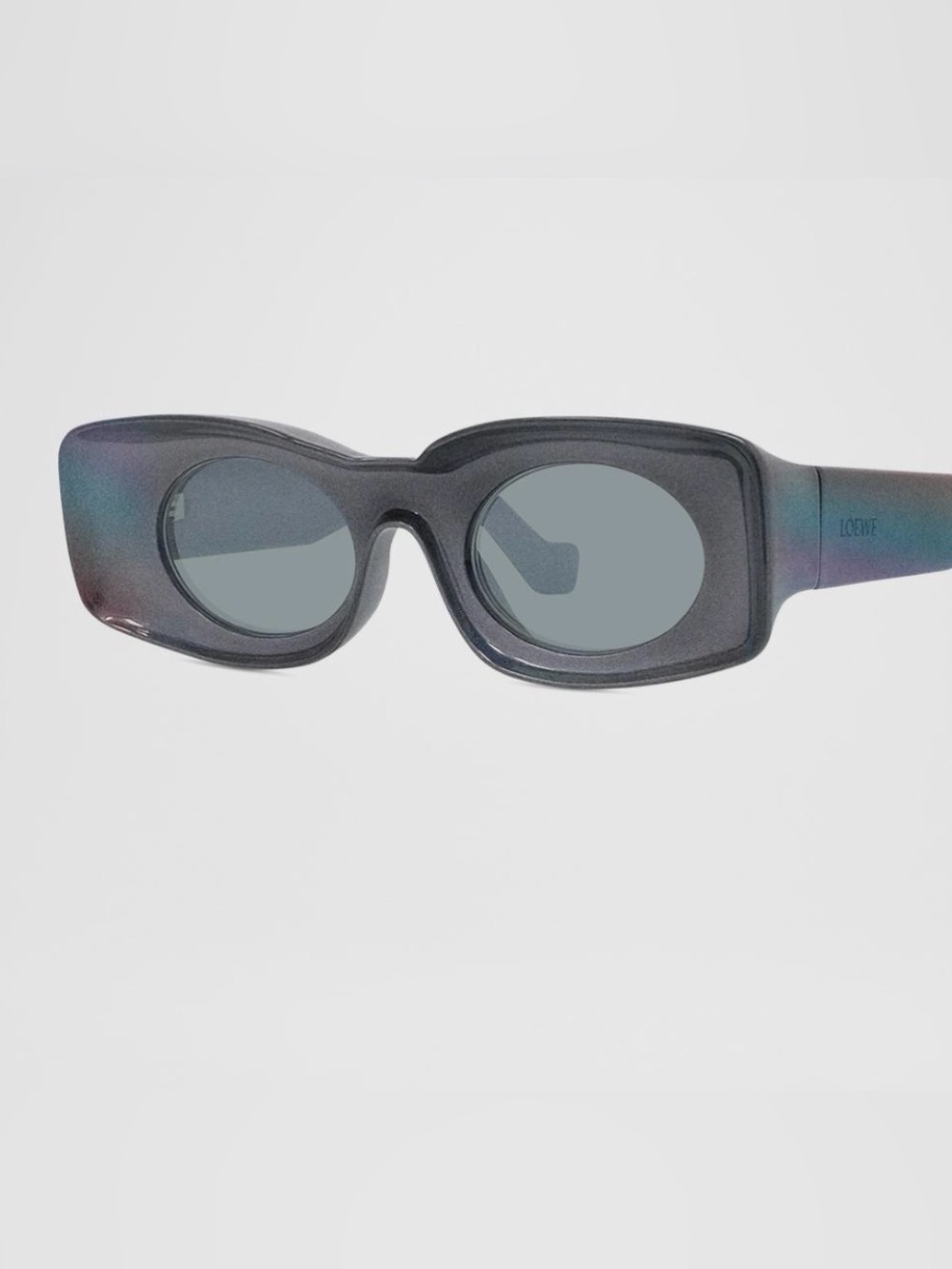 Loewe Black Rectangular Sunglasses with Gray Lenses $450